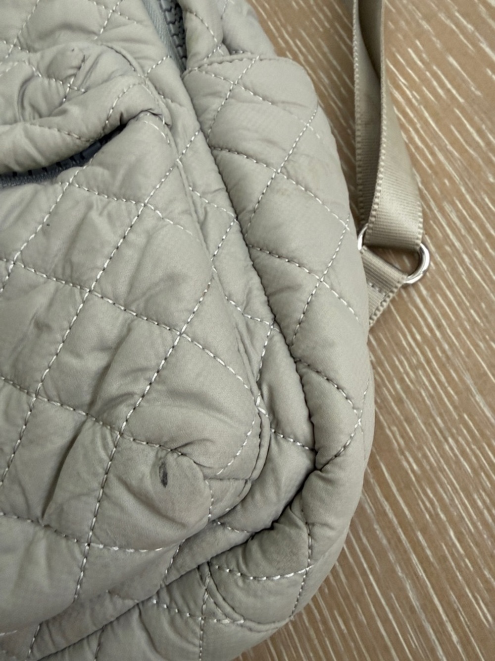 MZ WALLACE QUILTED Dove Grey Small Metro Backpack Silver Accents - Picture 16 of 16